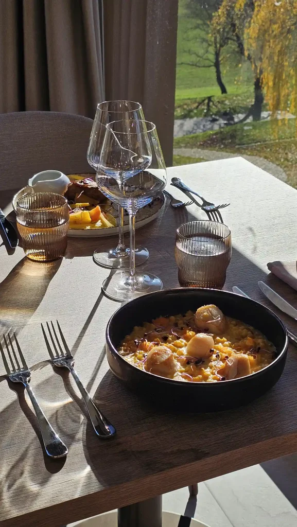 Repas avec vue Restaurant Domaine le H